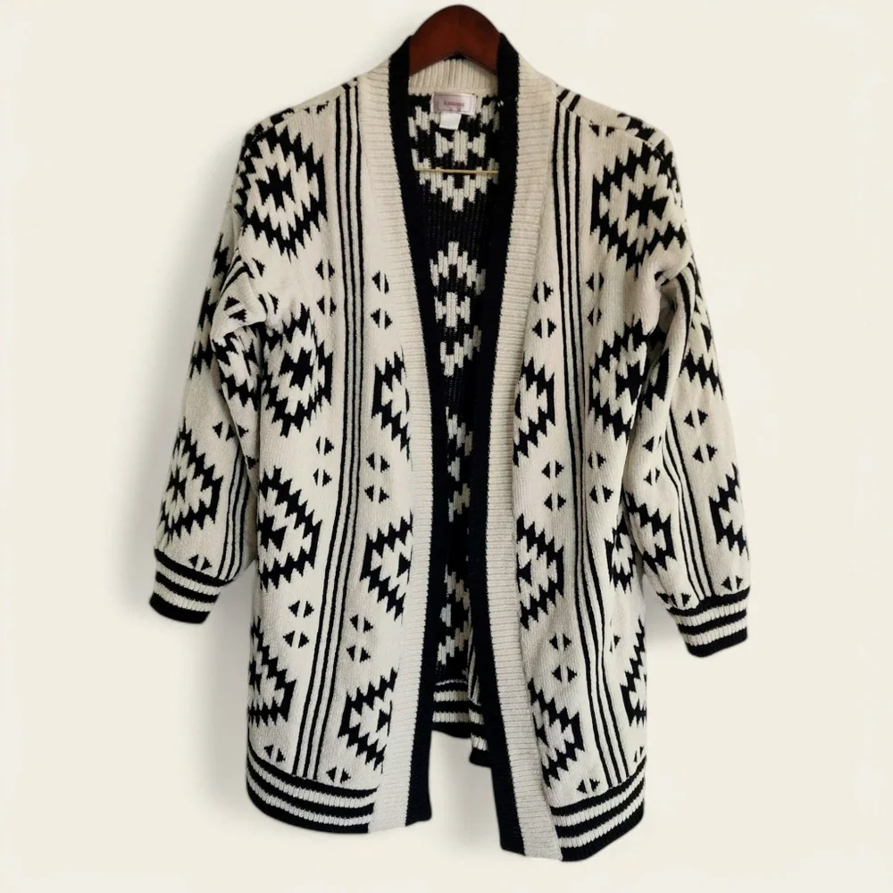 Kamana Aztec Print Chenille Cardigan – Size Large - Picture 1 of 9